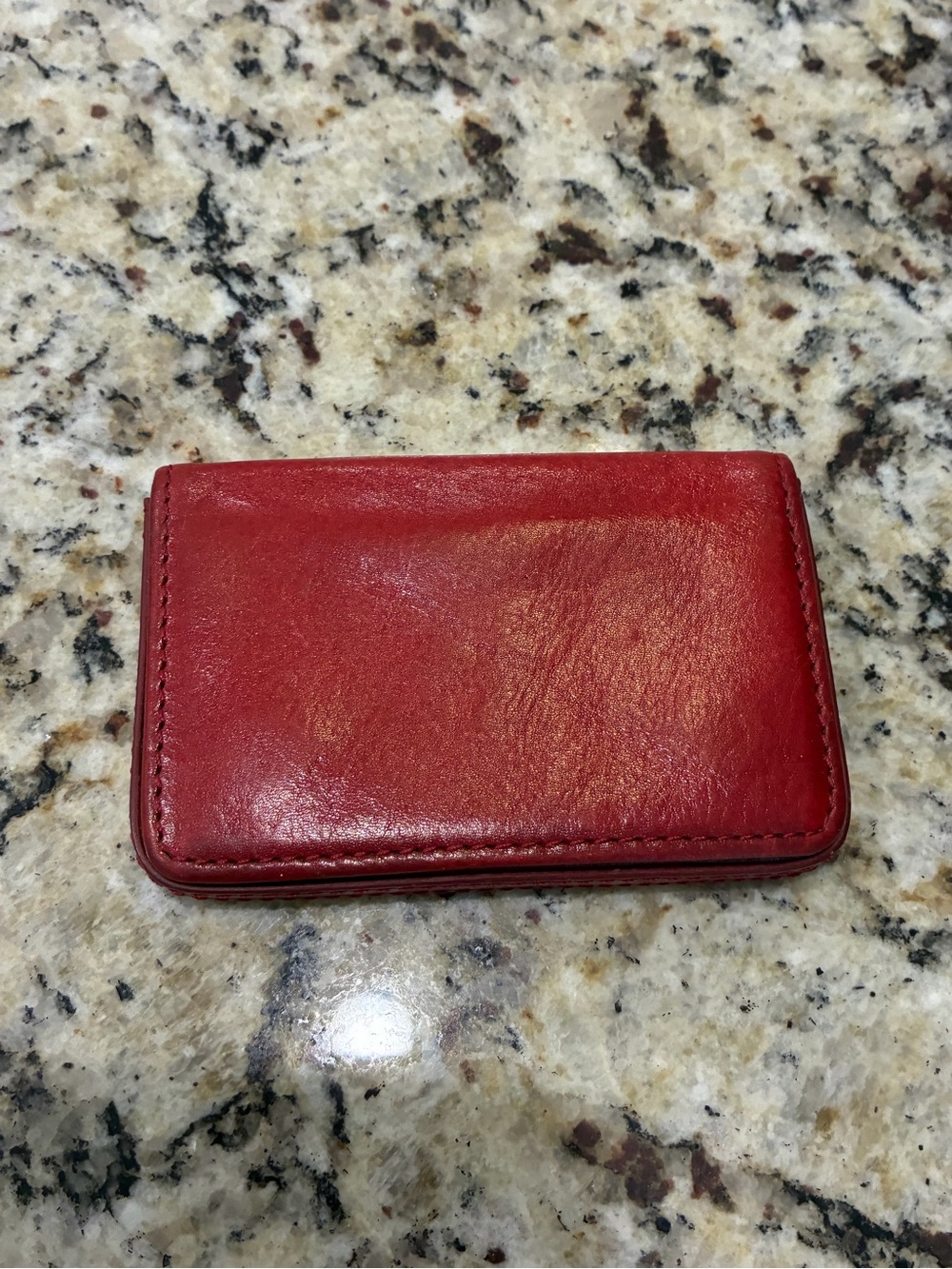 HOBO Red Leather Card & Key Holder